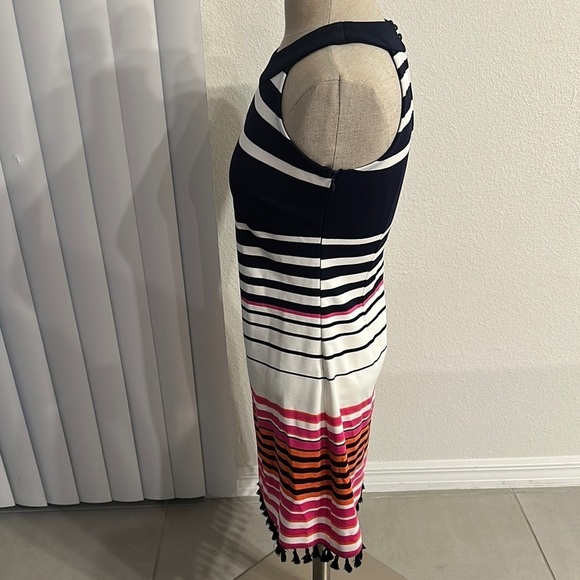 JADE MELODY TAM STRIPED HALTER DRESS GUC SZ XS CAREER CRUISE EVERYDAY - Picture 5 of 9